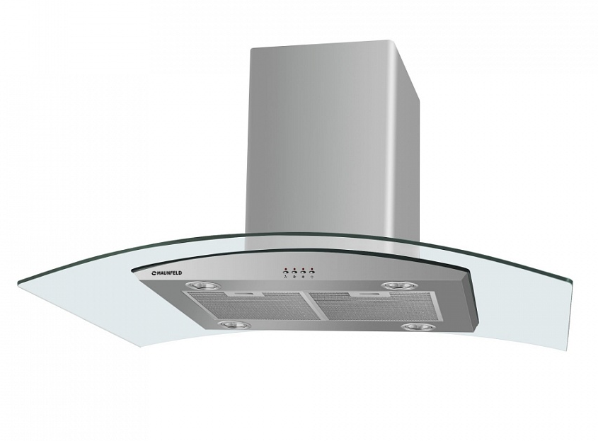 Вытяжка Maunfeld  ANCONA PlusA (Isla) 90 Inox Glass Transparent
